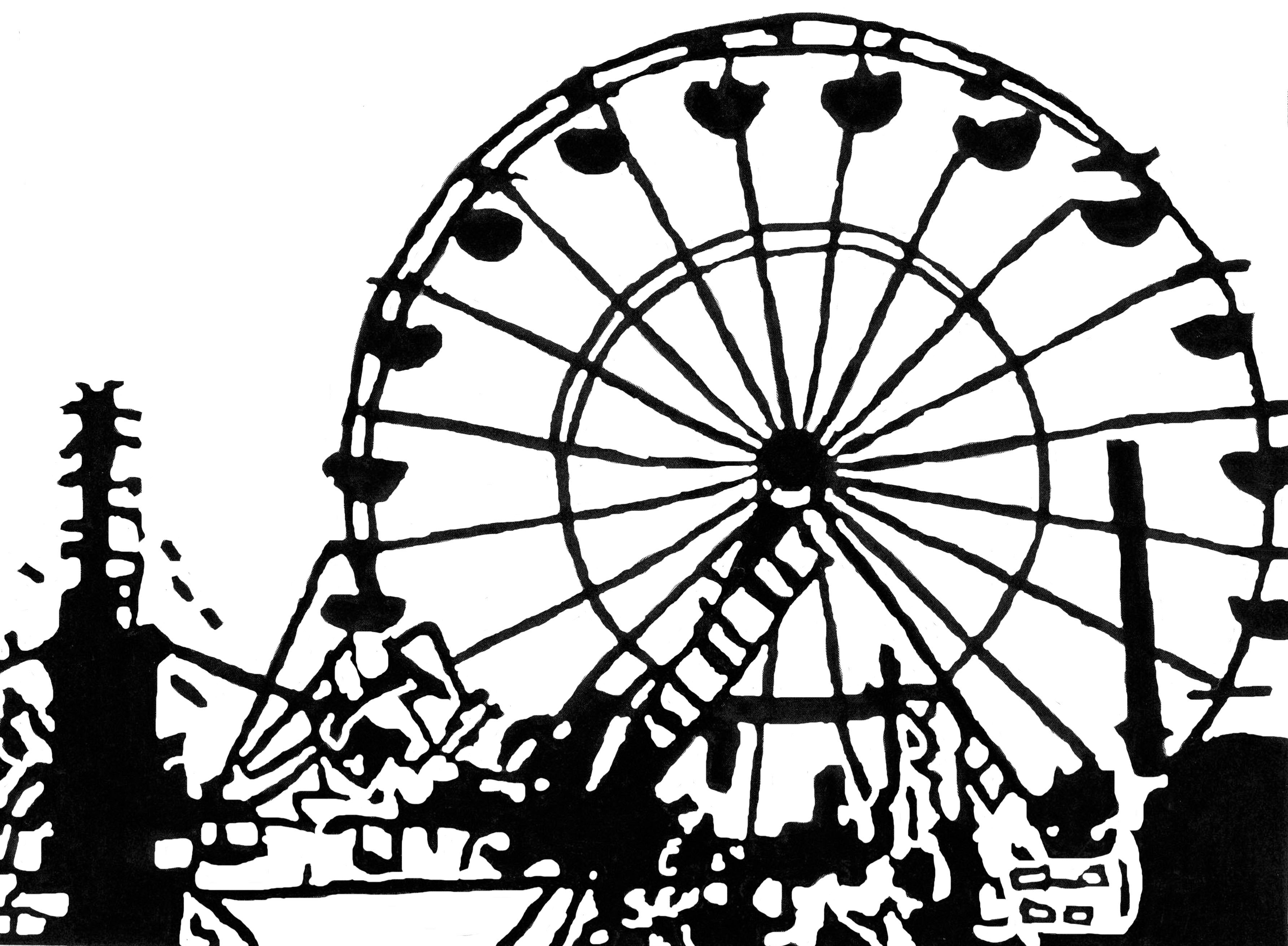 3568x2621 Simple Ferris Wheel Vector 3291453.
