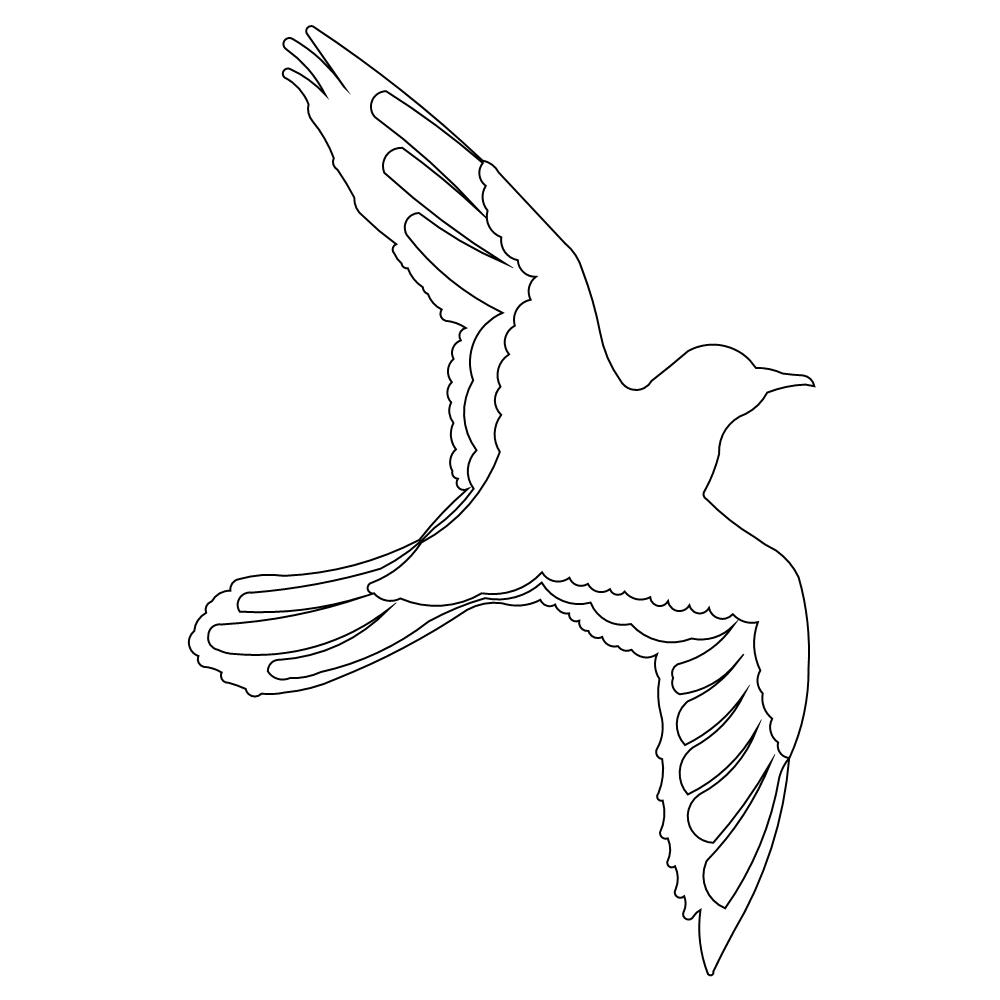 Simple Flying Bird Drawing at GetDrawings | Free download