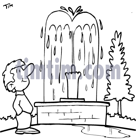 Simple Fountain Drawing at GetDrawings | Free download
