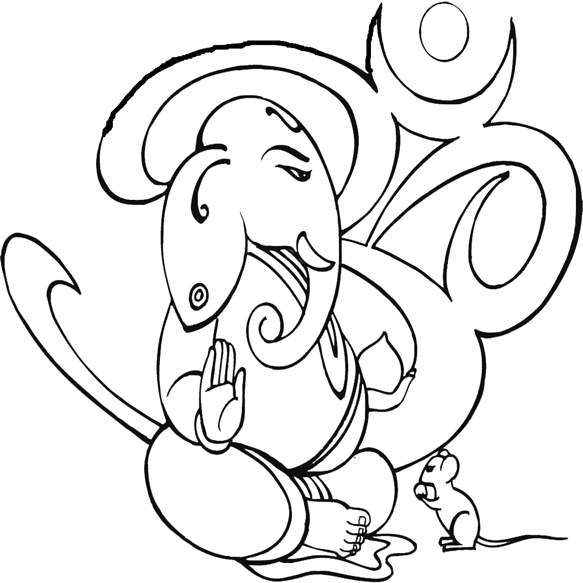 Simple Ganesha Drawing at GetDrawings | Free download