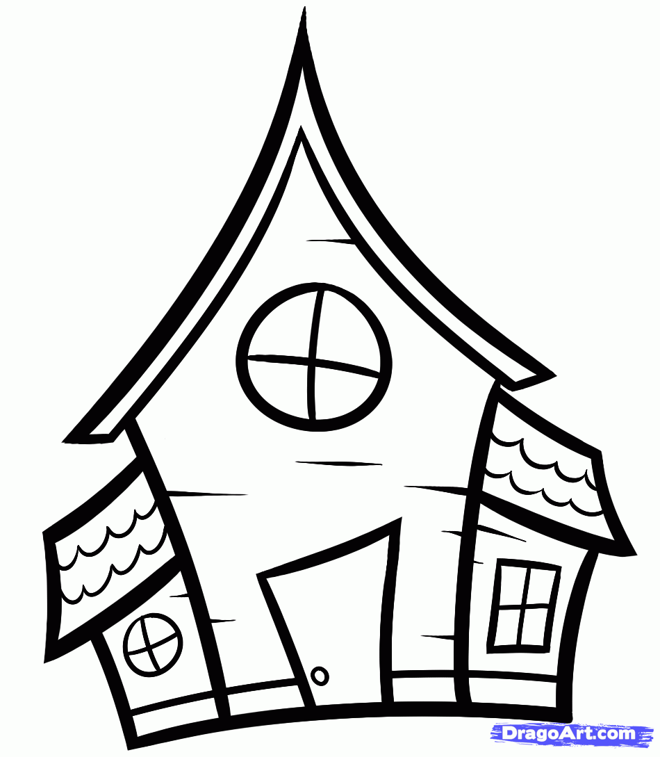 Simple Haunted House Drawing at GetDrawings | Free download