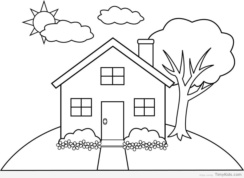 Simple House Drawing For Kids at PaintingValley.com | Explore