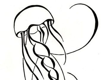 Simple Jellyfish Drawing at GetDrawings | Free download