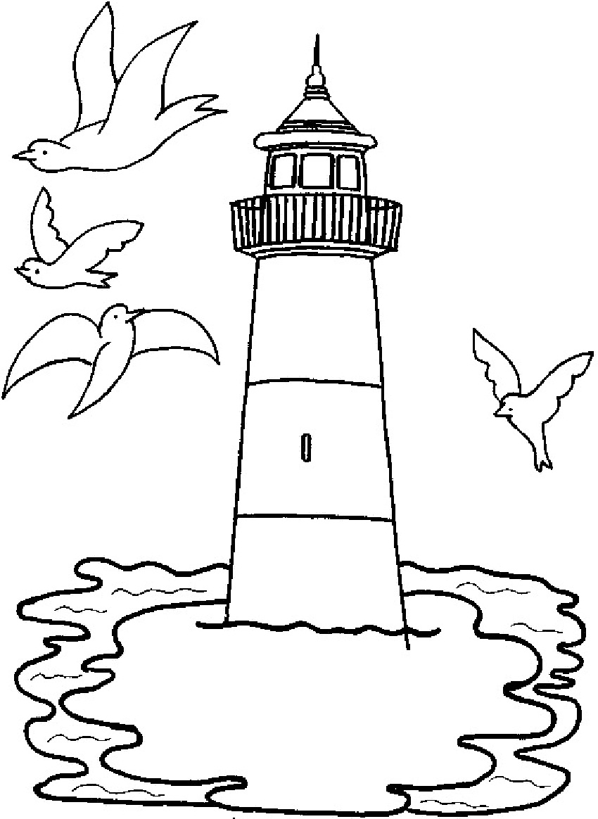 Simple Lighthouse Drawing at GetDrawings Free download