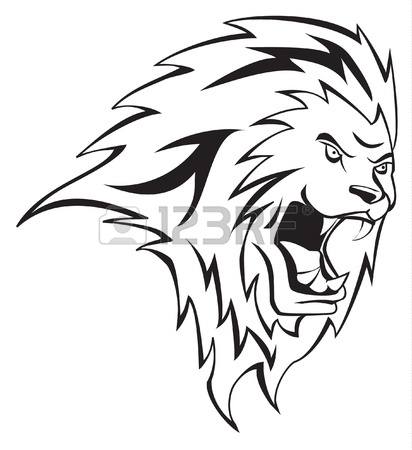 Simple Lion Head Drawing at GetDrawings | Free download