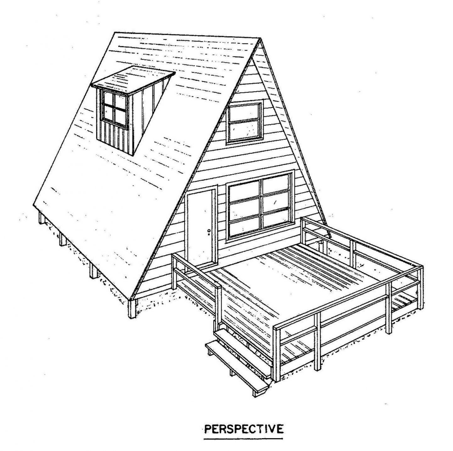 Simple Log Cabin Drawing at GetDrawings | Free download