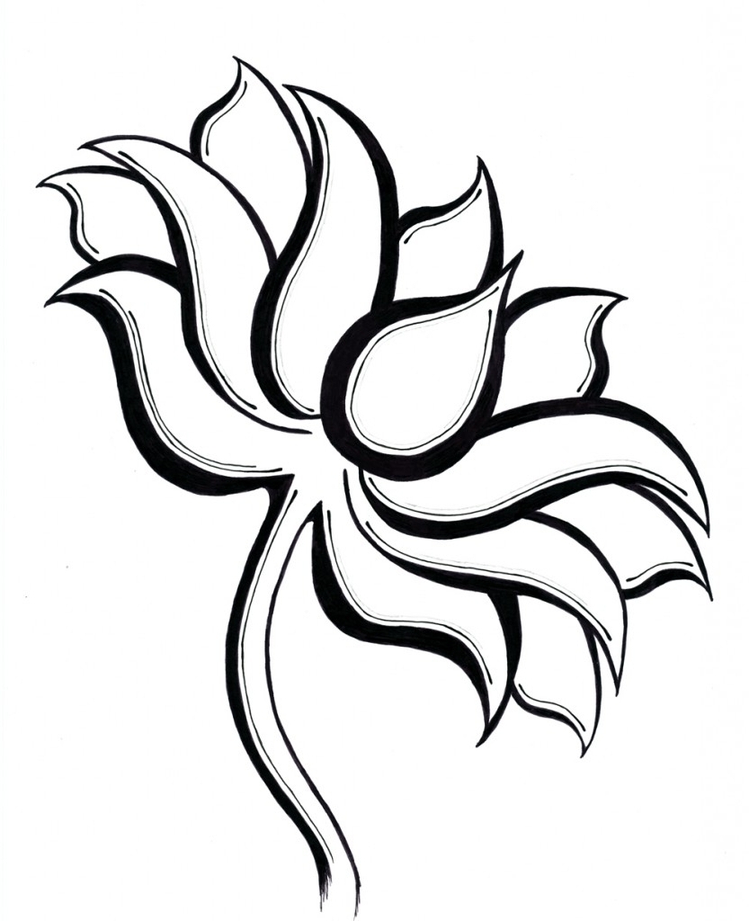 Simple Lotus Drawing At GetDrawings Free Download