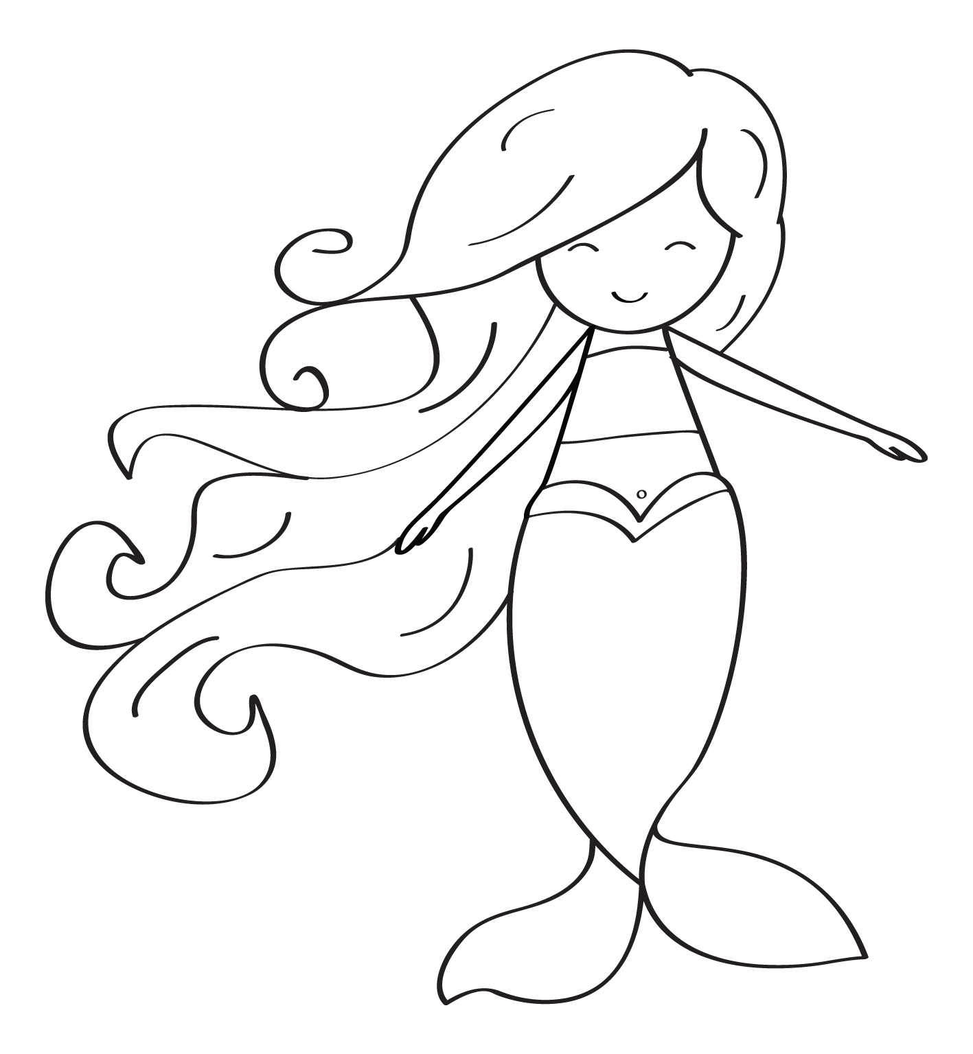 Simple Mermaid Drawing at GetDrawings Free download
