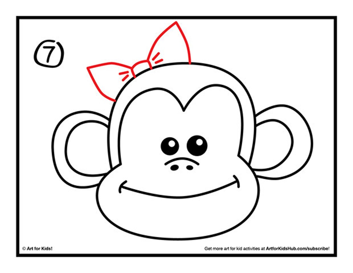 Мордочка обезьянки раскраска
