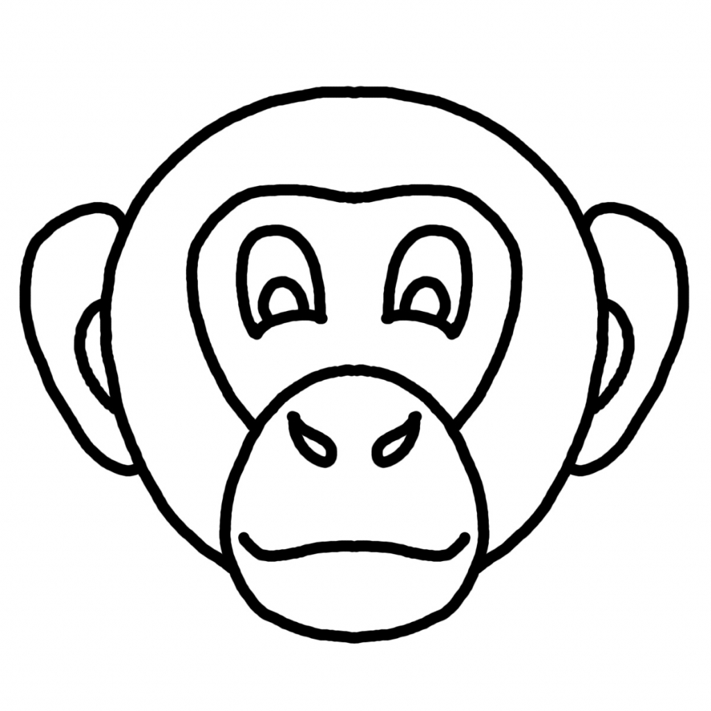 Simple Monkey Face Drawing at GetDrawings Free download