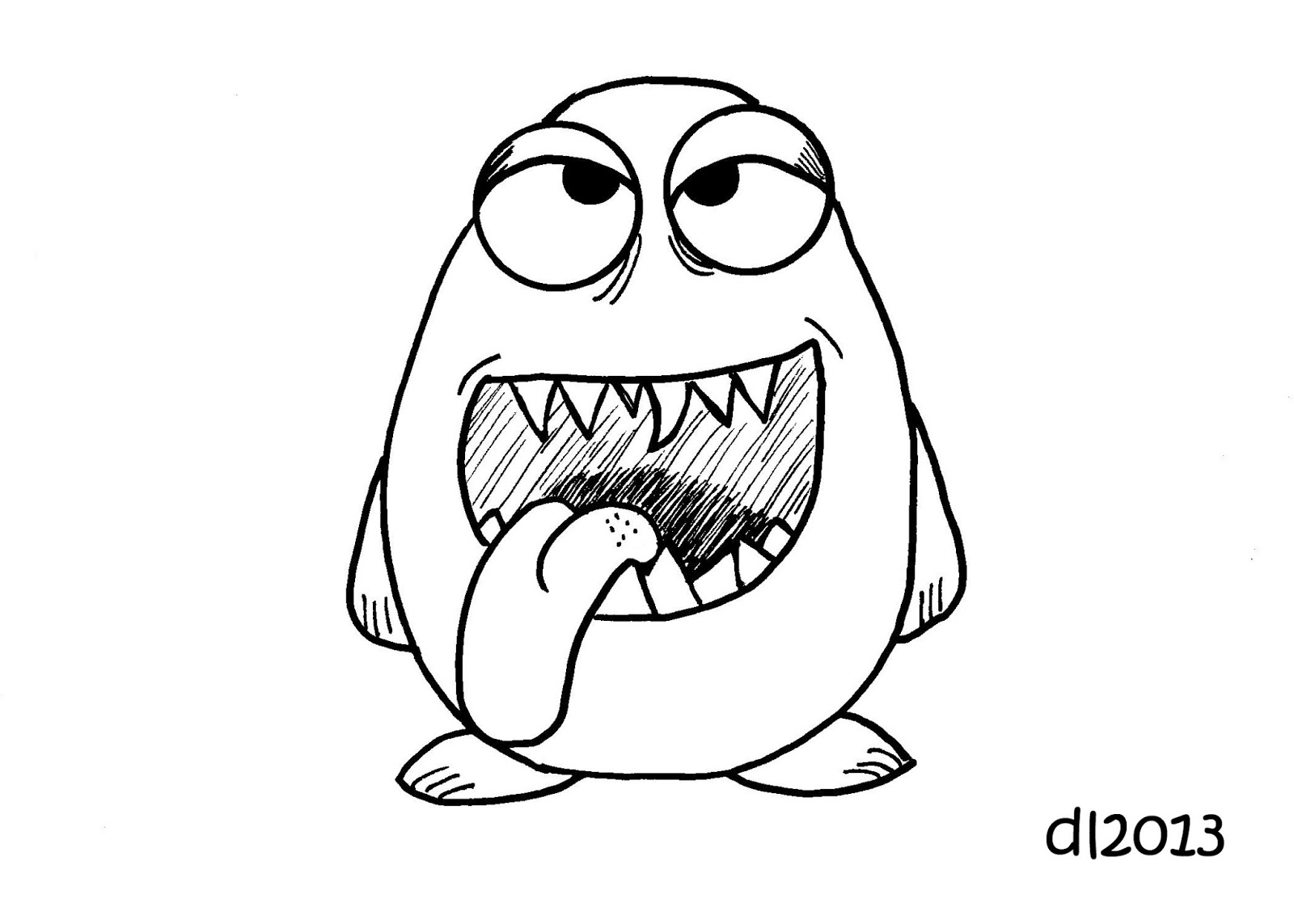 Simple Monster Drawing At Getdrawings Free Download