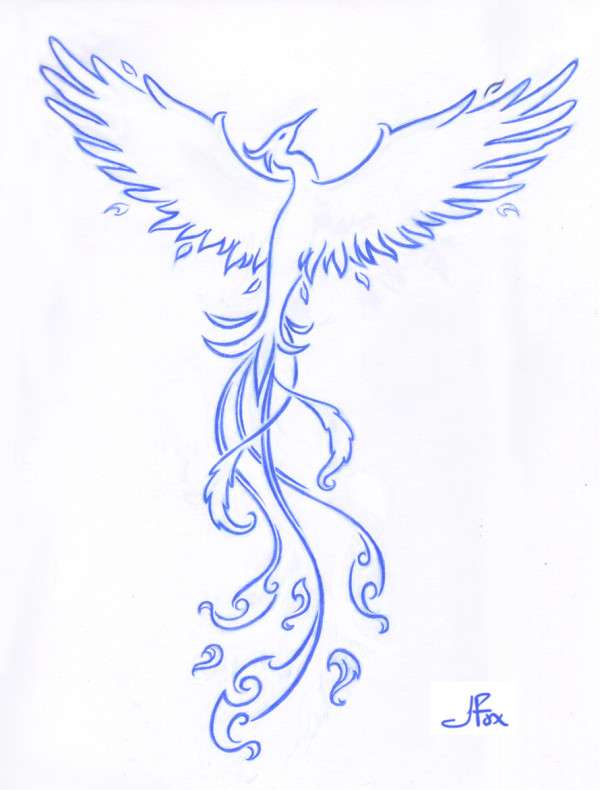 Simple Phoenix Drawing at GetDrawings Free download