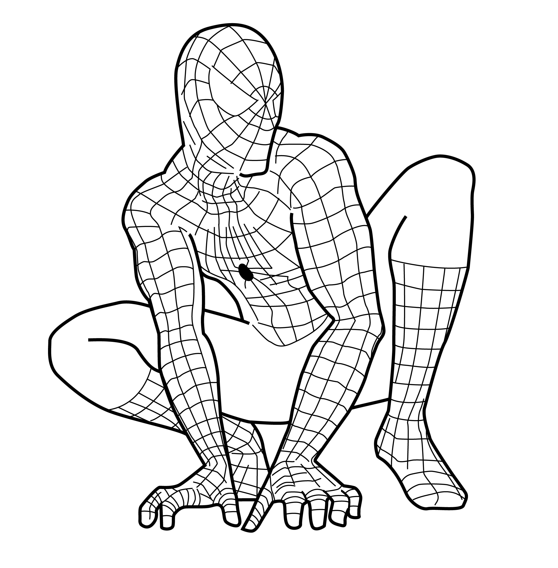 spider man drawing sketch