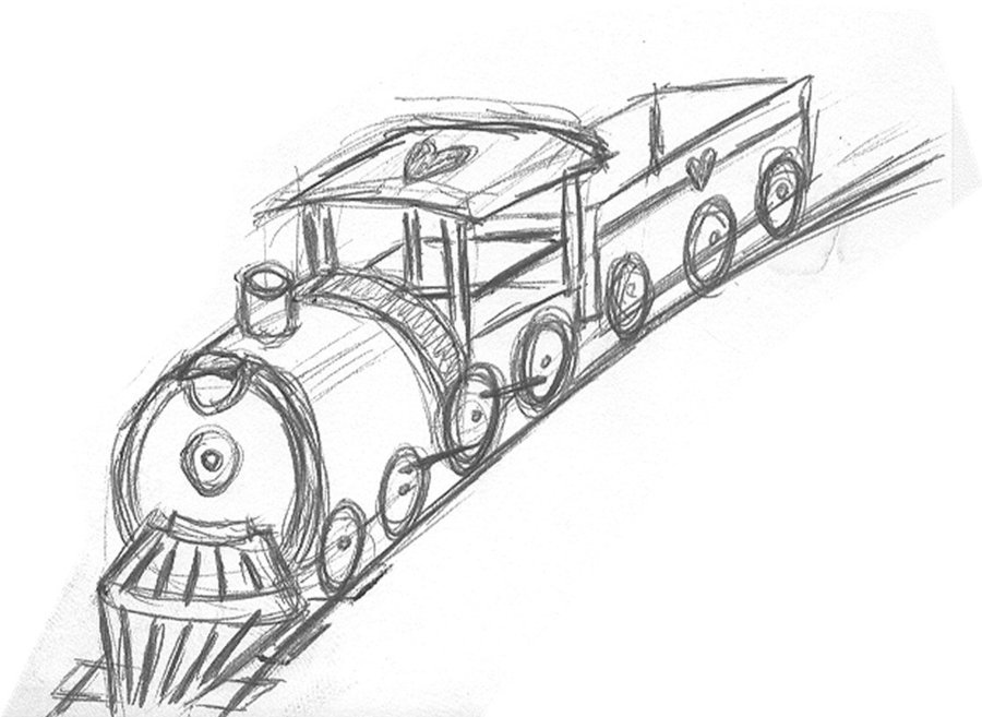 Simple Steam Train Drawing at GetDrawings | Free download