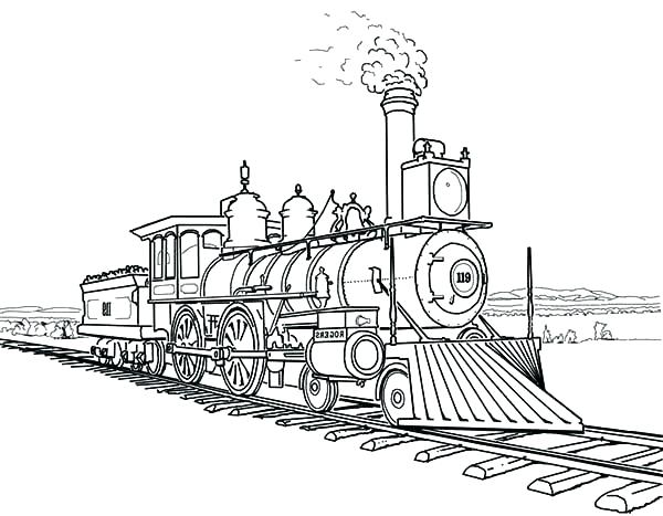 Simple Steam Train Drawing at GetDrawings | Free download