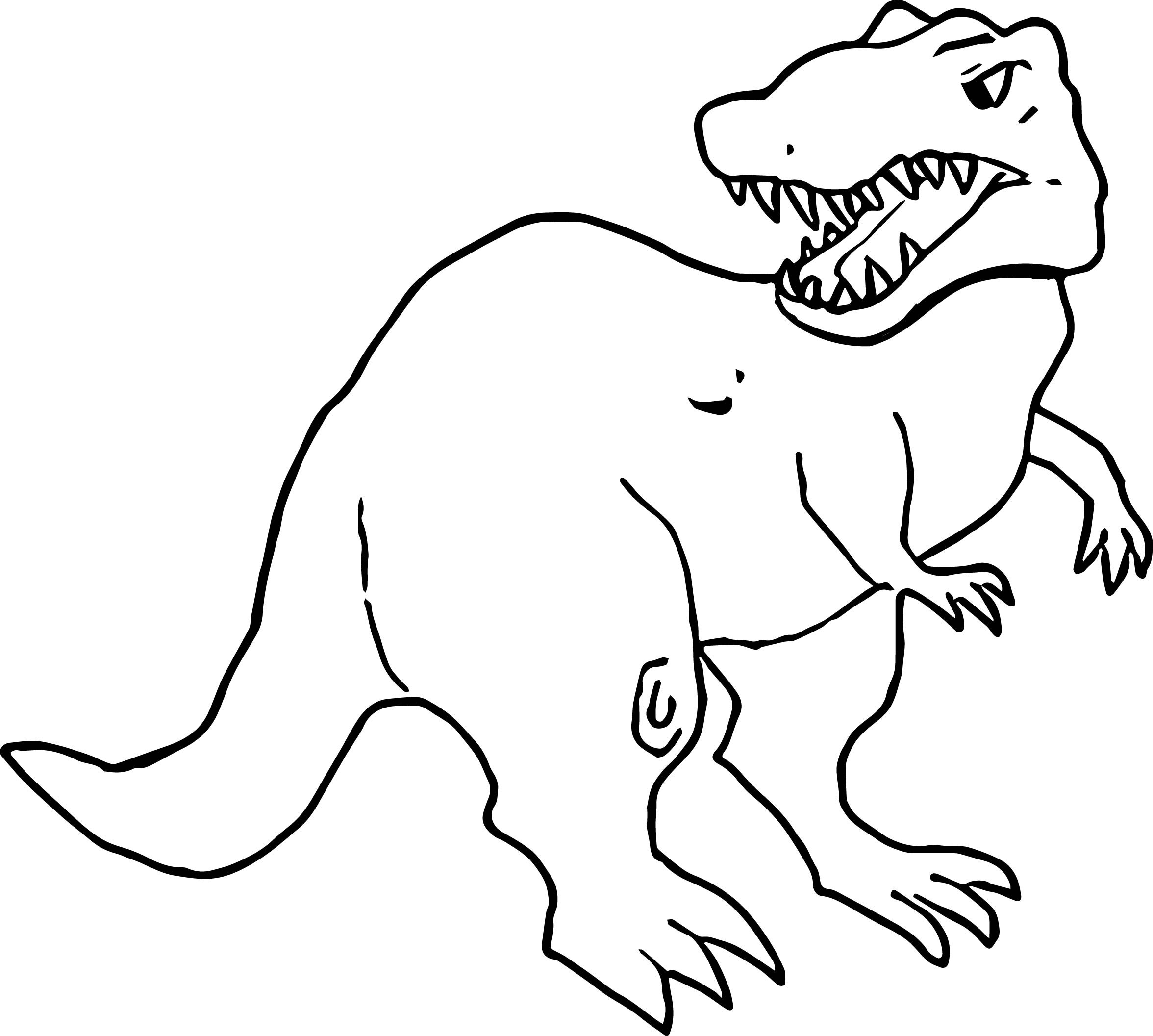 485 Unicorn Easy T Rex Coloring Page with Animal character