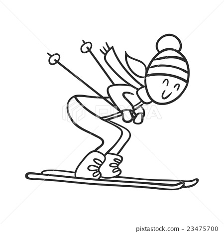 Skier Drawing at GetDrawings | Free download