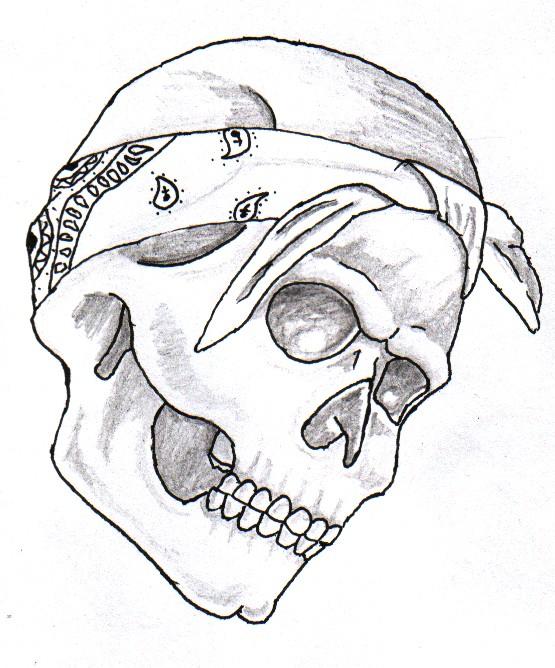 Skull Bandana Drawing at GetDrawings Free download