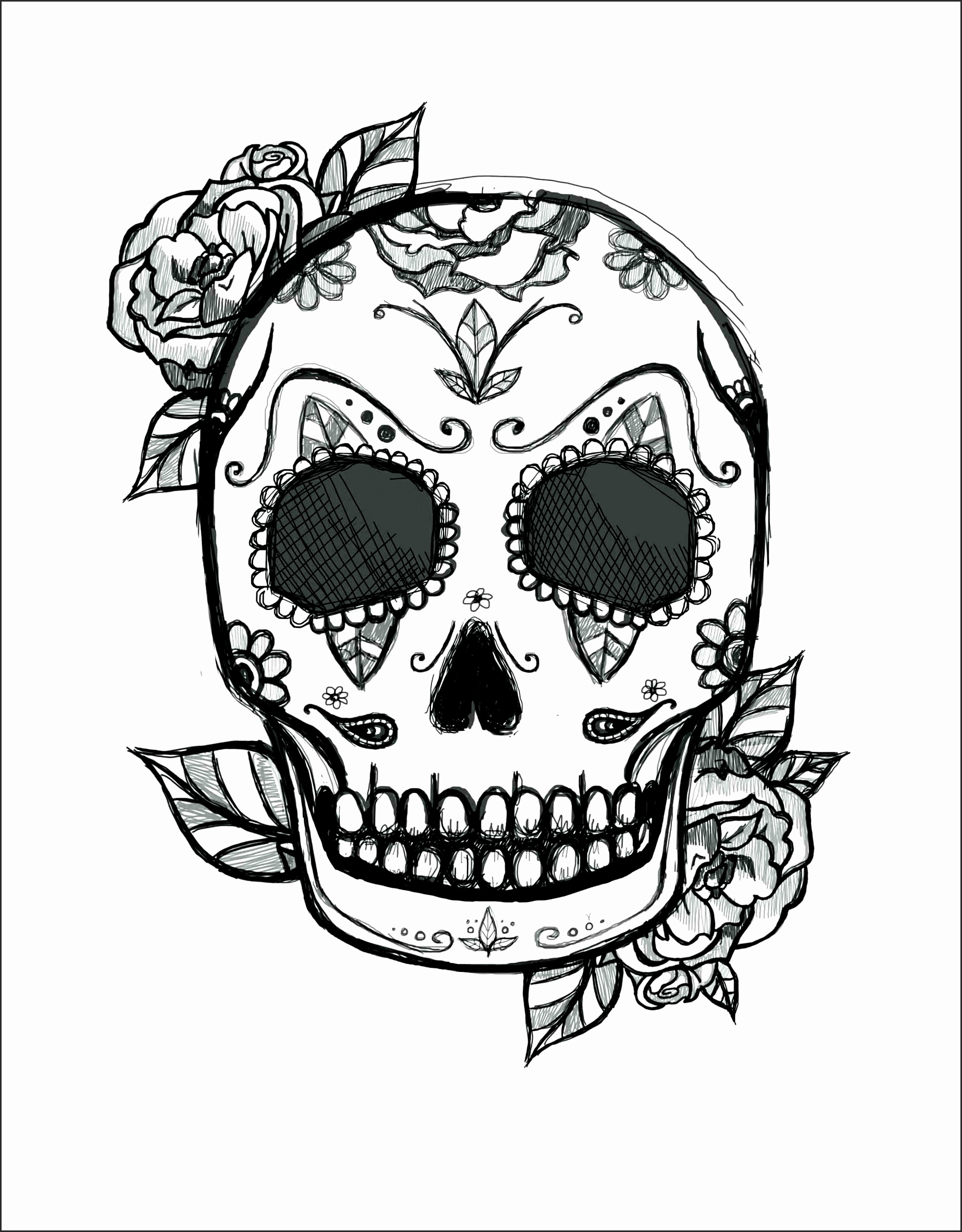 Skull Outline Drawing at GetDrawings Free download