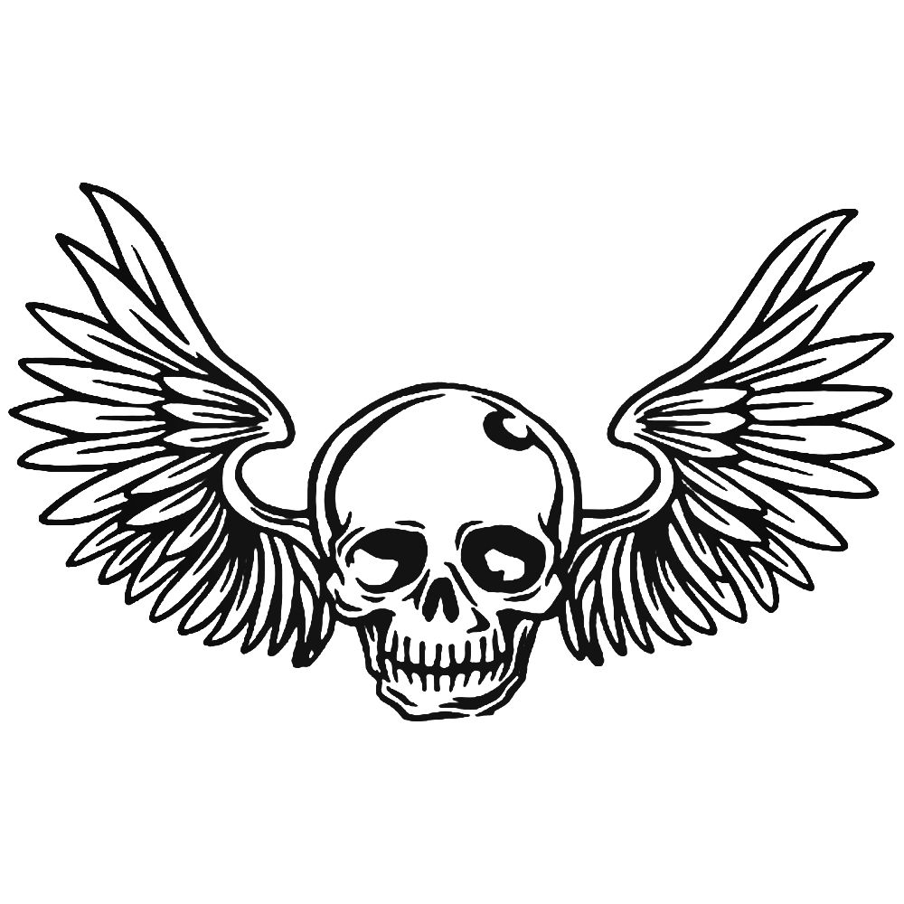 Skull With Wings Drawing at GetDrawings Free download