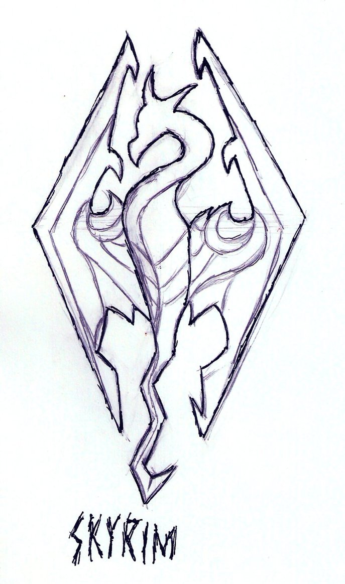 Skyrim Logo Drawing At Getdrawings Free Download