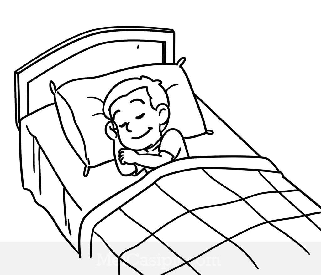 a-page-of-someone-sleeping-in-bed-coloring-pages