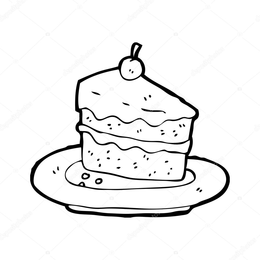 Slice Cake Drawing at GetDrawings | Free download