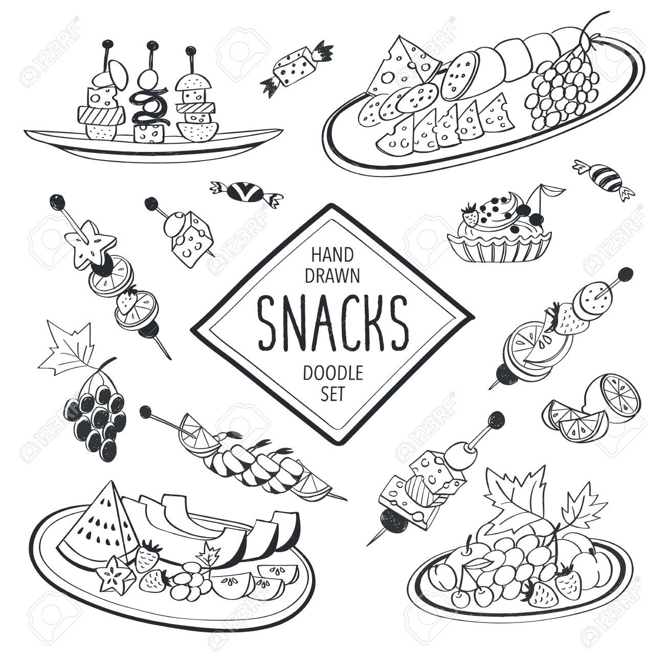 Snacks Drawing at GetDrawings Free download