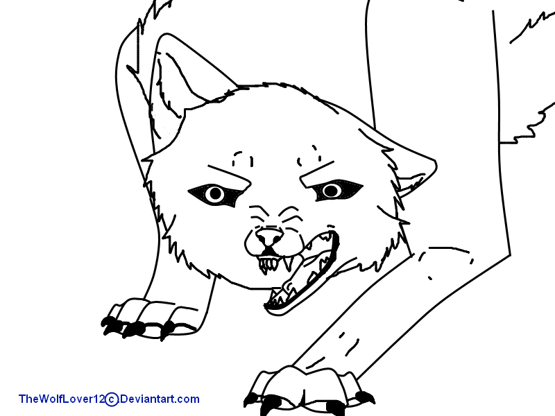 Snarling Wolf Drawing at GetDrawings | Free download