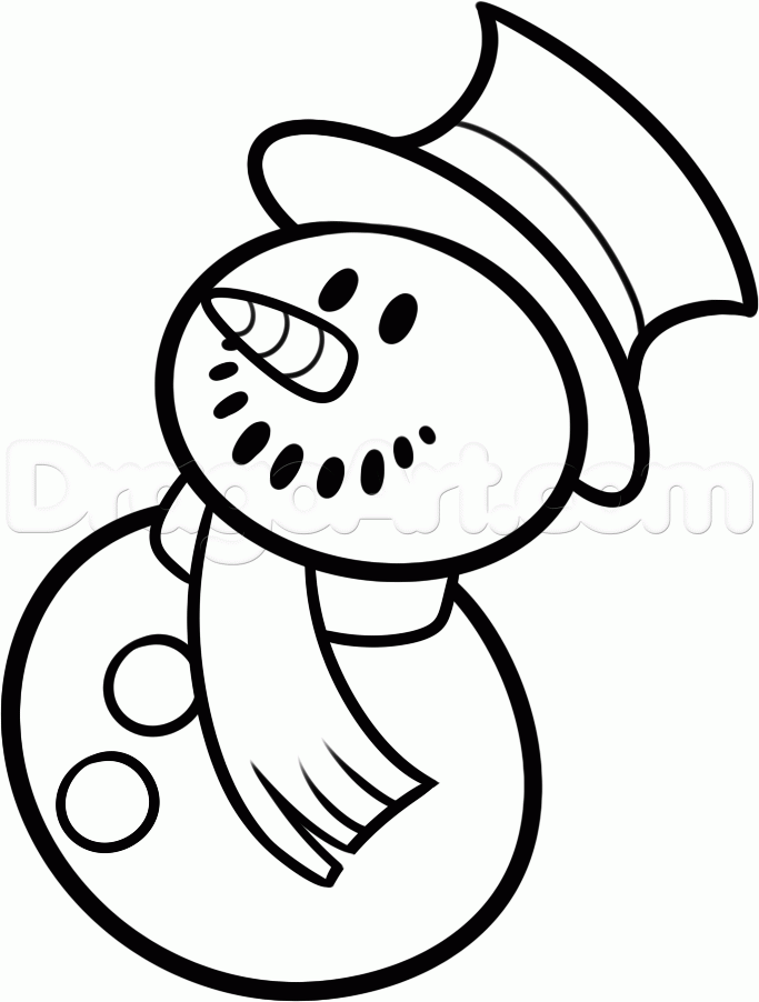 Snow Man Line Drawing at GetDrawings Free download