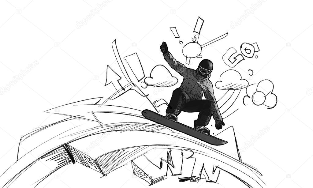 Snowboard Drawing at GetDrawings | Free download