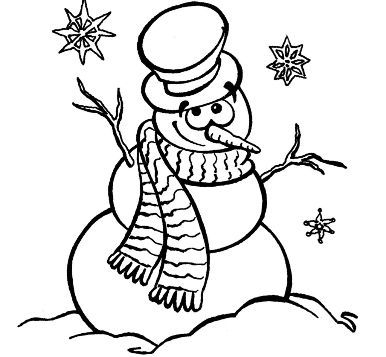 Snowman Line Art