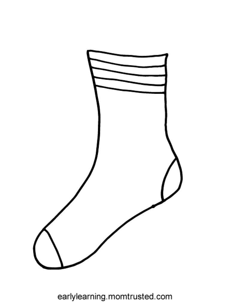 sock-template-clipart-best