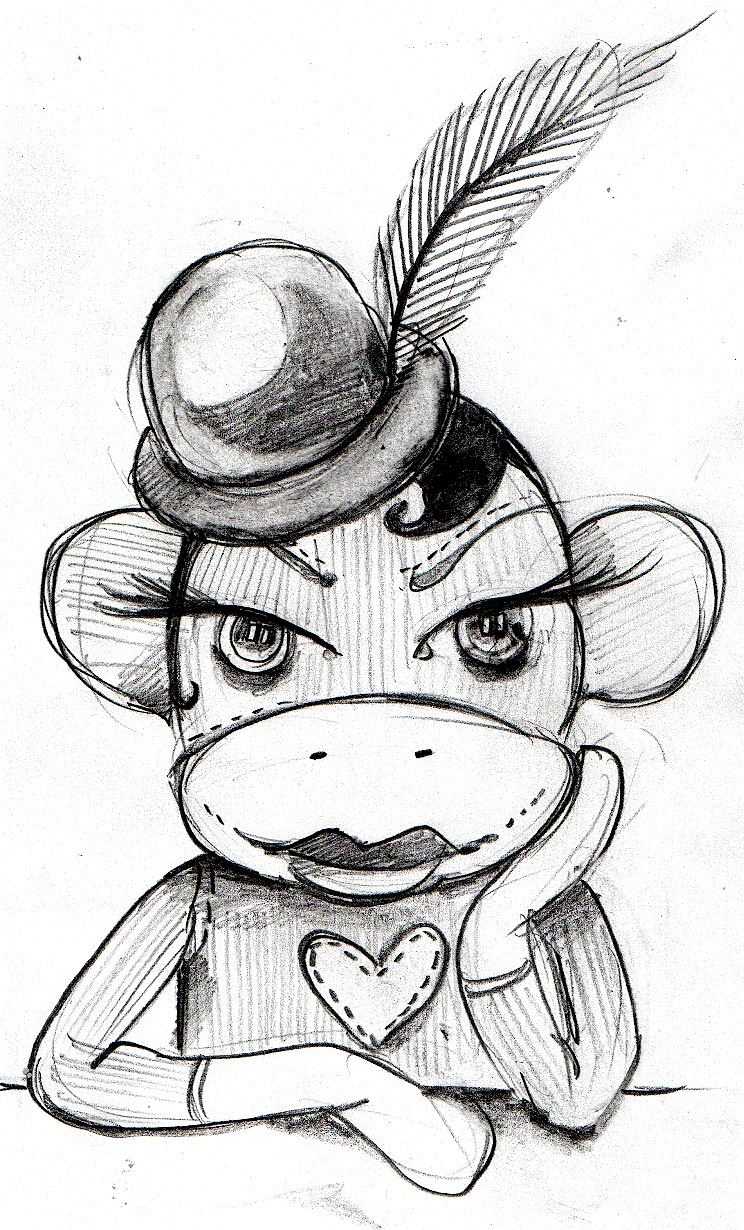 Sock Monkey Drawing at GetDrawings Free download