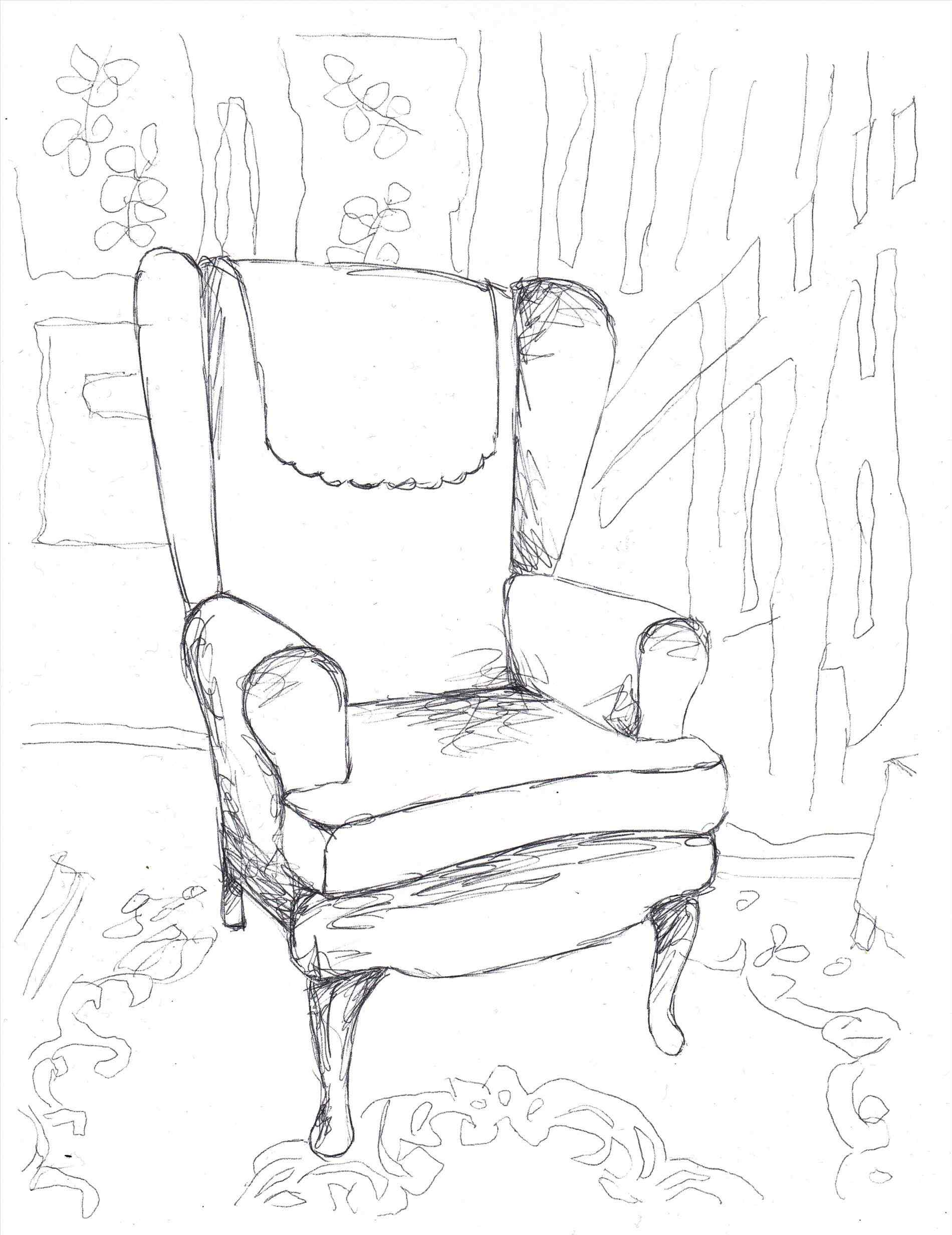 Sofa Chair Drawing Easy - myblogmylifeallme