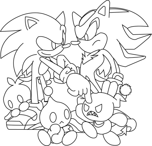 Sonic And Shadow Drawing at GetDrawings | Free download