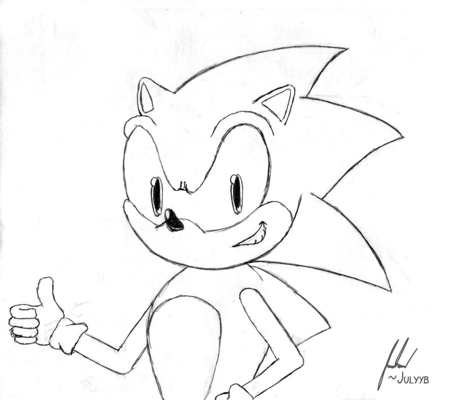 Sonic Hedgehog Drawing At Getdrawings 