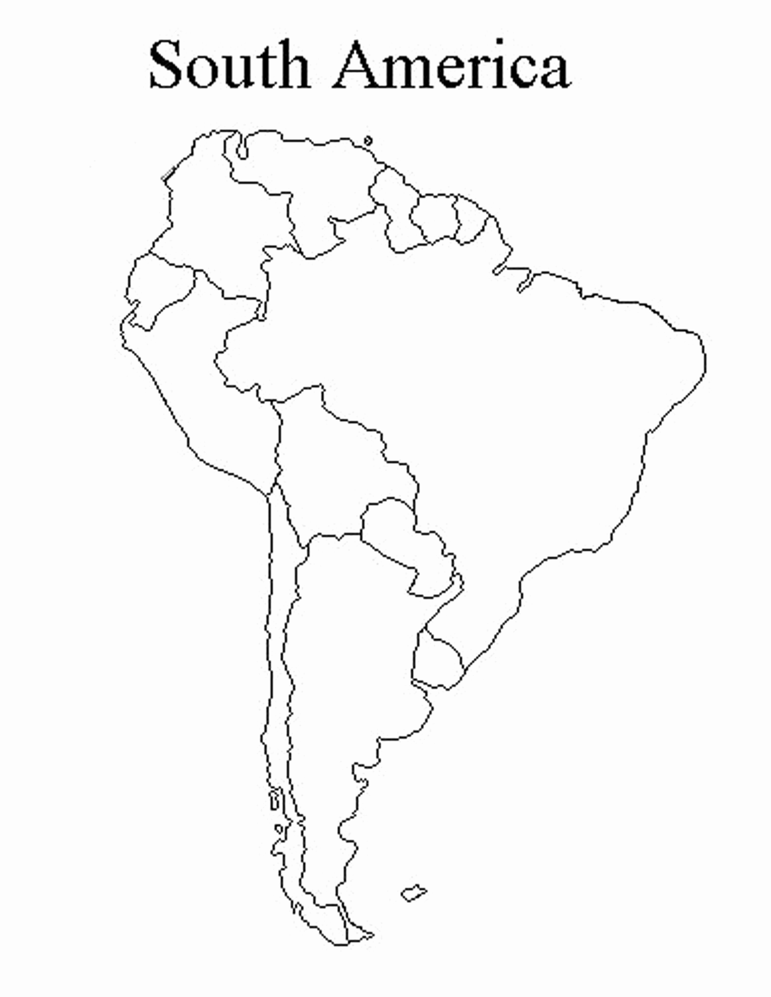 South America Map Drawing At GetDrawings Free Download