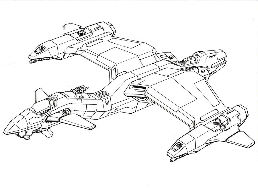 Spaceship Line Drawing at GetDrawings | Free download