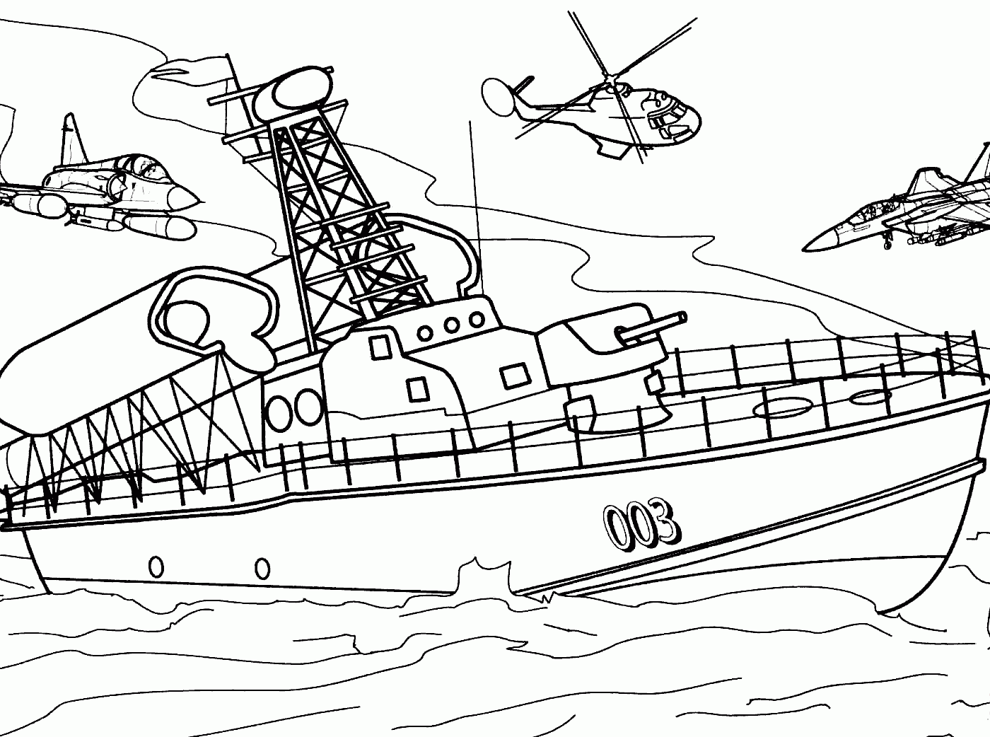 Корабль военный рисунок для детей раскраска