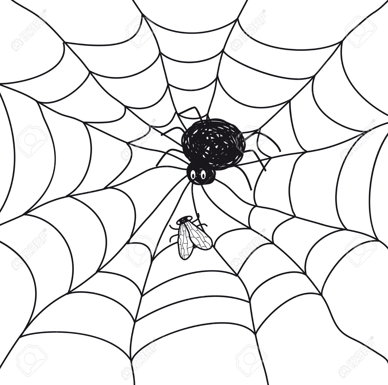 Spider In Web Drawing at GetDrawings Free download