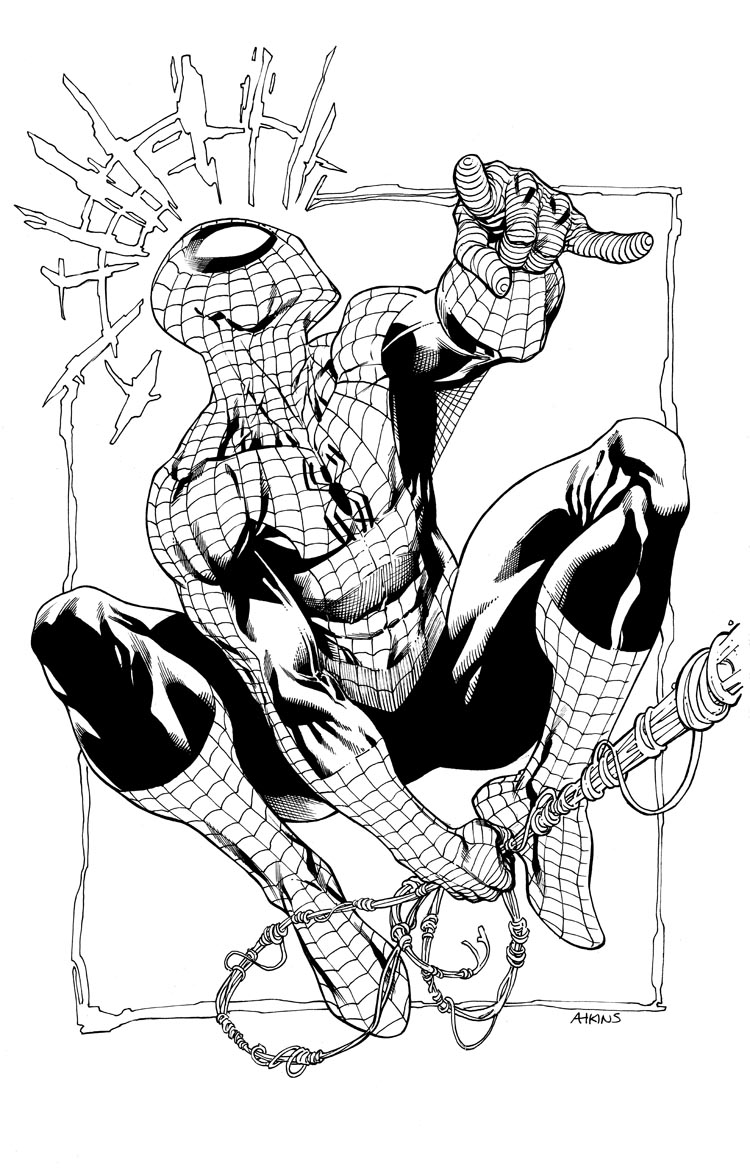 Spider Man Ink Drawing at GetDrawings Free download