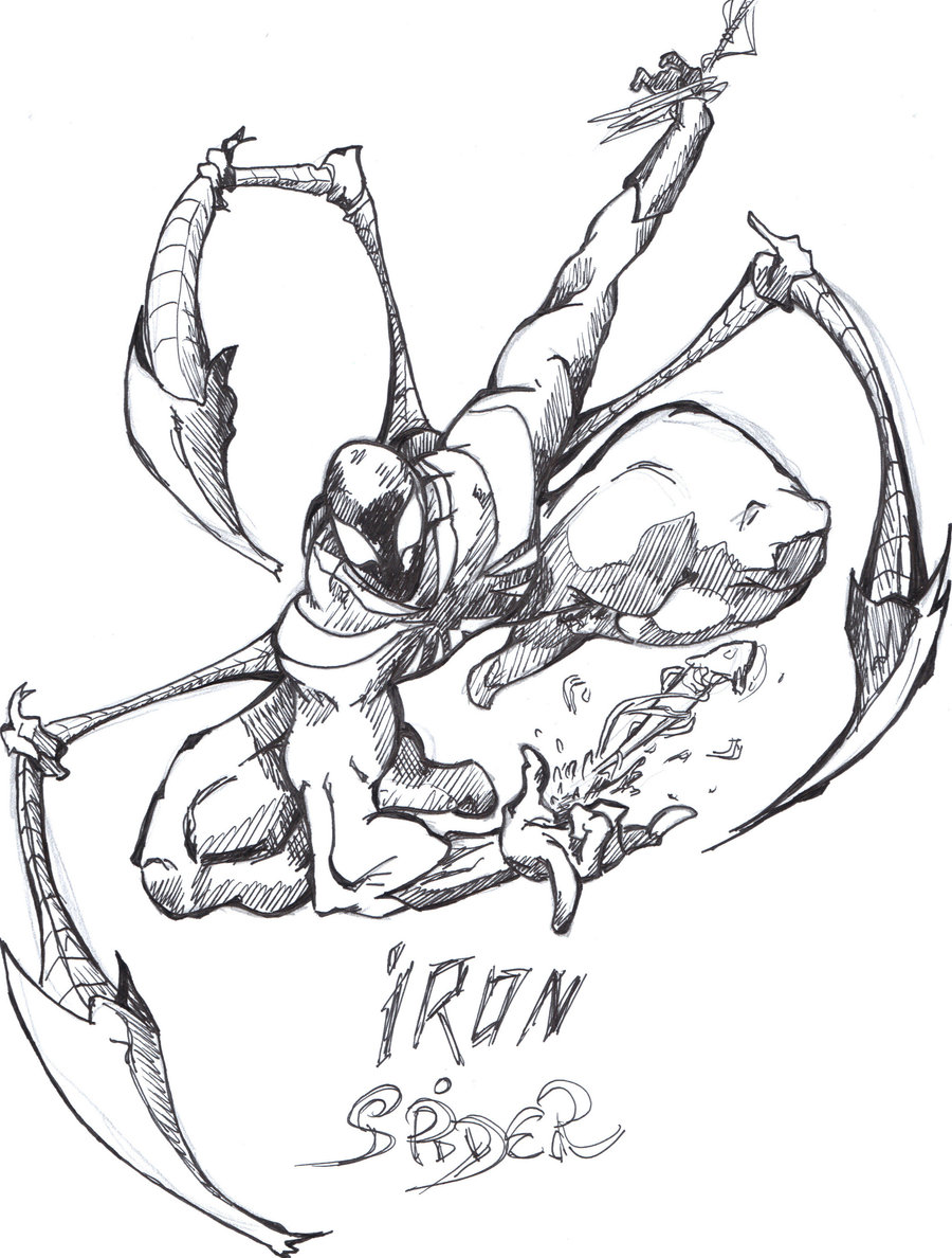 Spider Man Line Drawing at GetDrawings | Free download