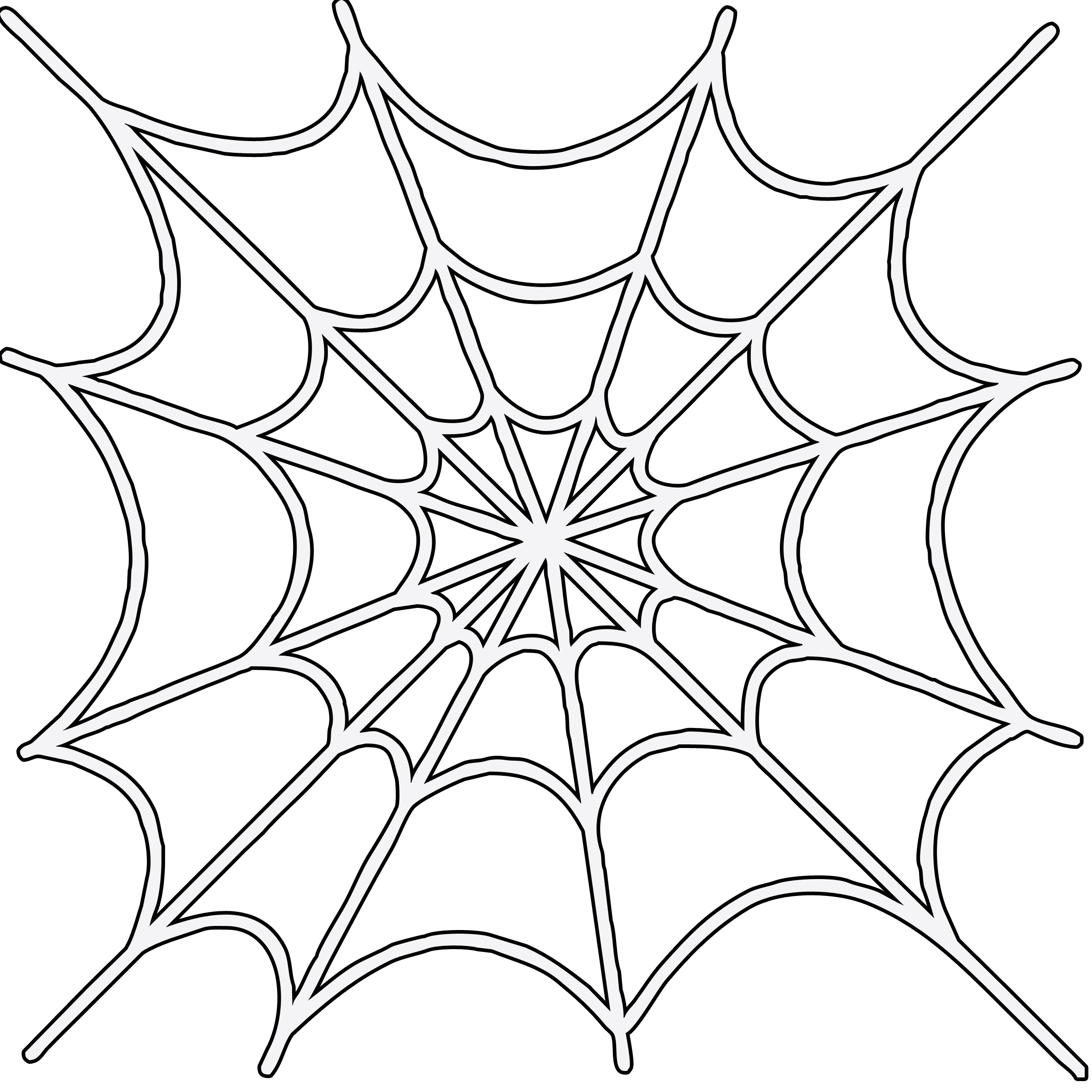 Spider Web Drawing Process