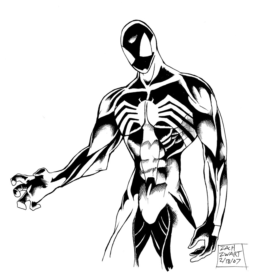 Spiderman Black Suit Drawing at GetDrawings Free download
