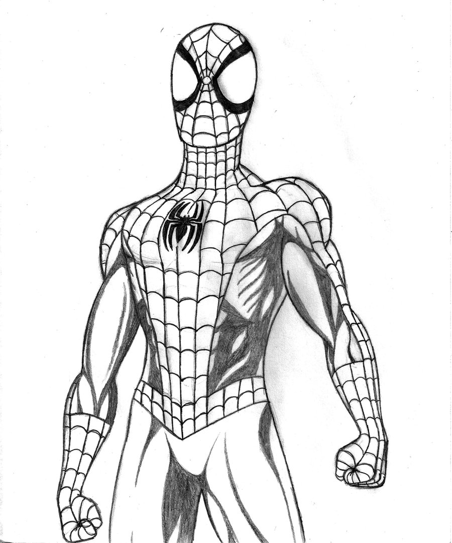 Spiderman Drawing Easy at GetDrawings | Free download