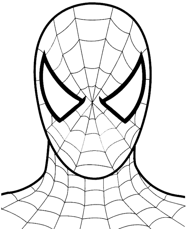 Spiderman Face Drawing at GetDrawings | Free download