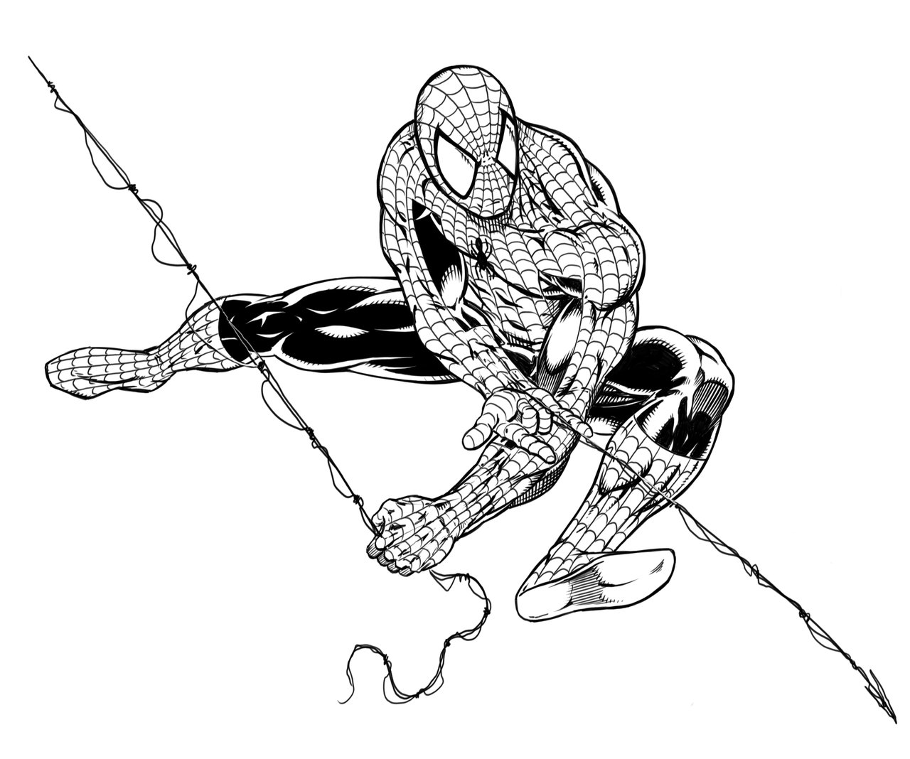 Spiderman Line Drawing at GetDrawings Free download