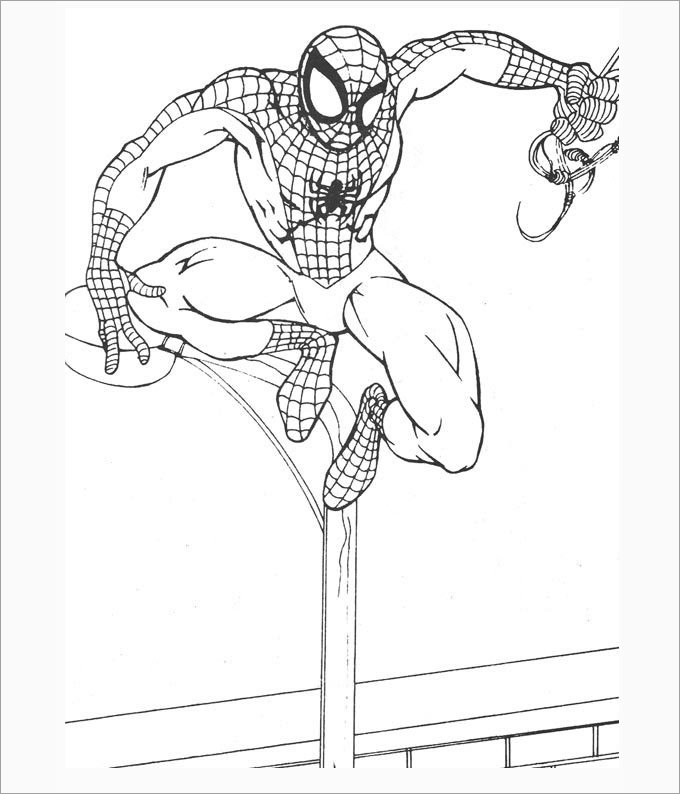 Download Spiderman Outline Drawing at GetDrawings | Free download