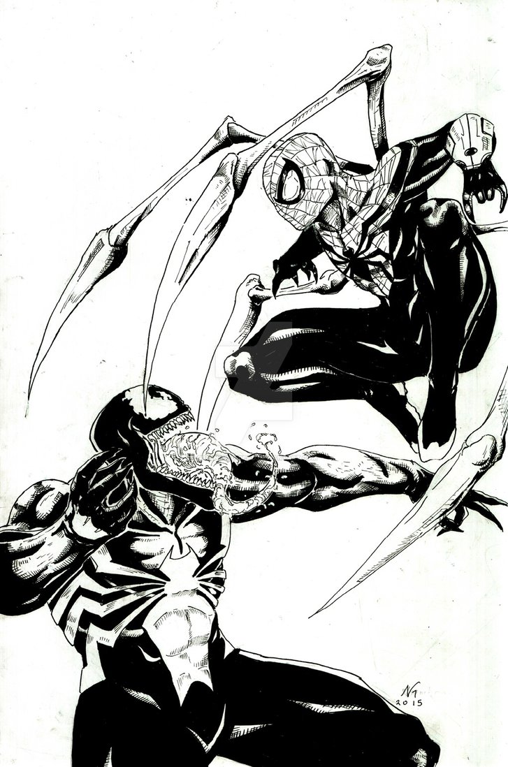 Spiderman Venom Drawing at GetDrawings | Free download